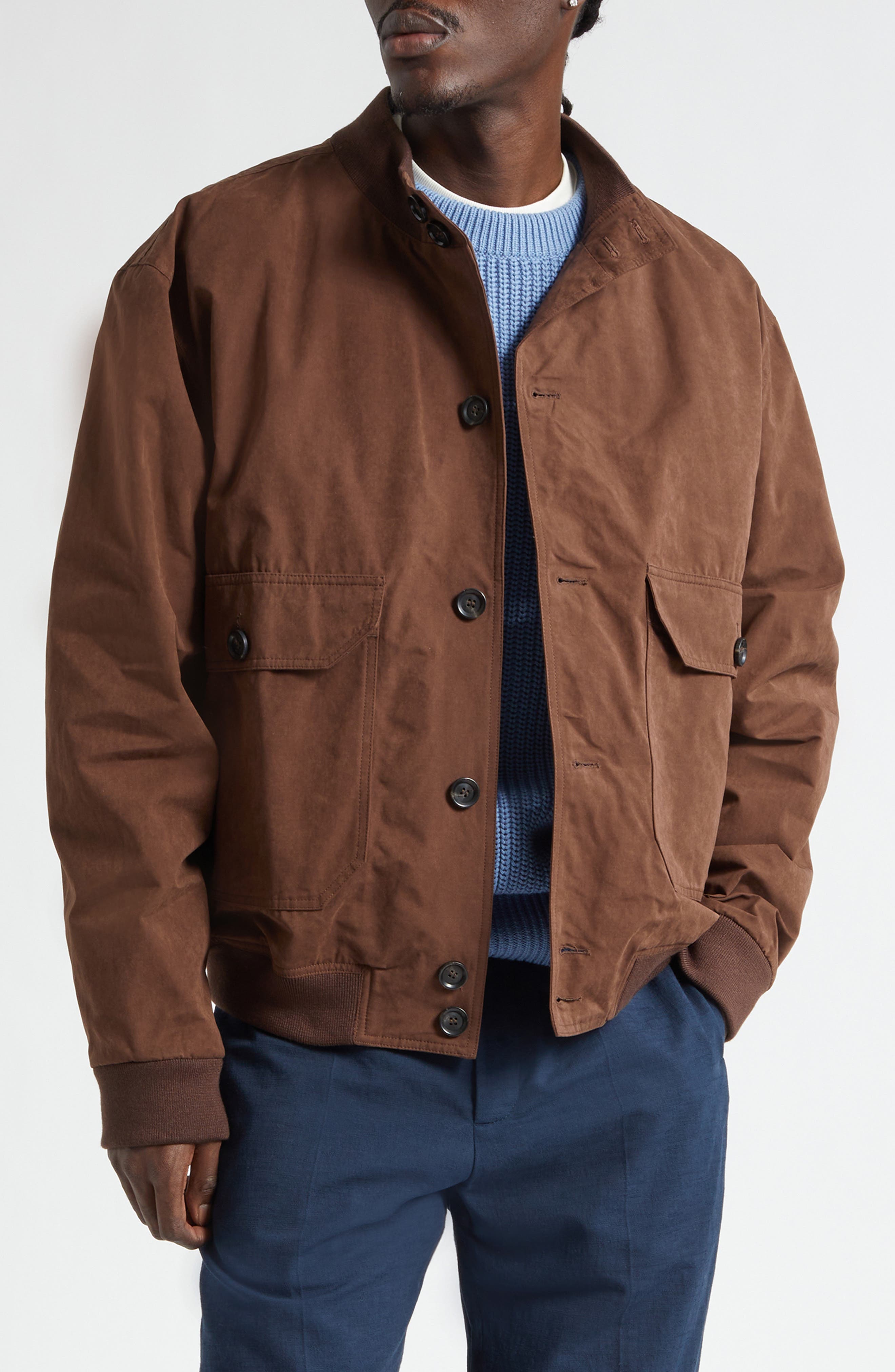 PALMES Water Repellent Nylon Rib Collar Jacket