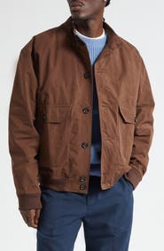PALMES Water Repellent Nylon Rib Collar Jacket