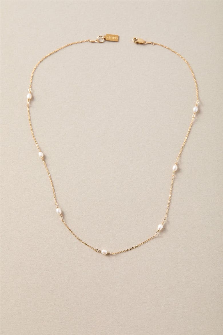 Madeline Pearl Necklace, Alternate, color, Gold