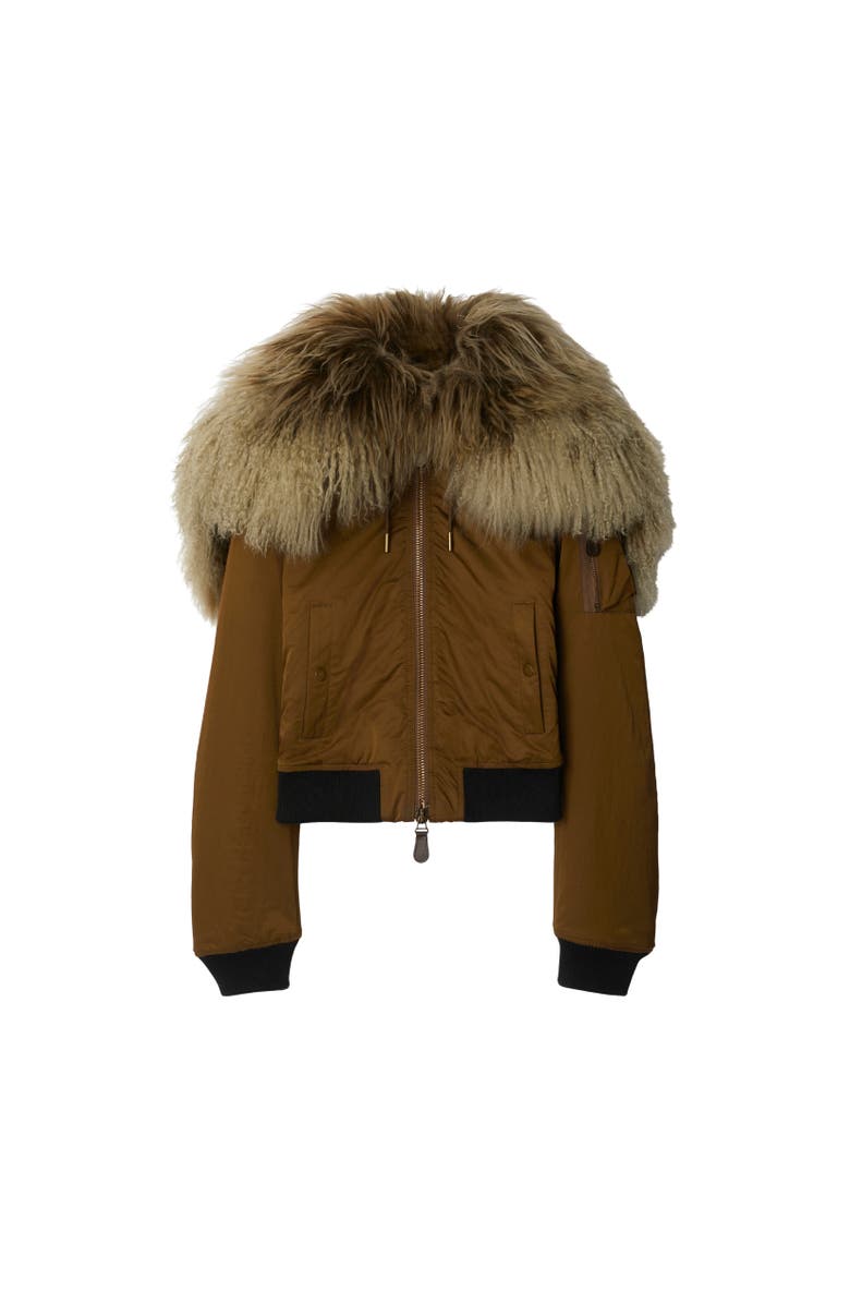 Burberry Nylon Blend Bomber Jacket, Alternate, color, 