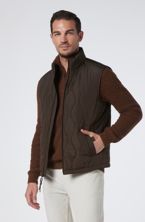Andrew Marc Hampden Quilt Vest In Green