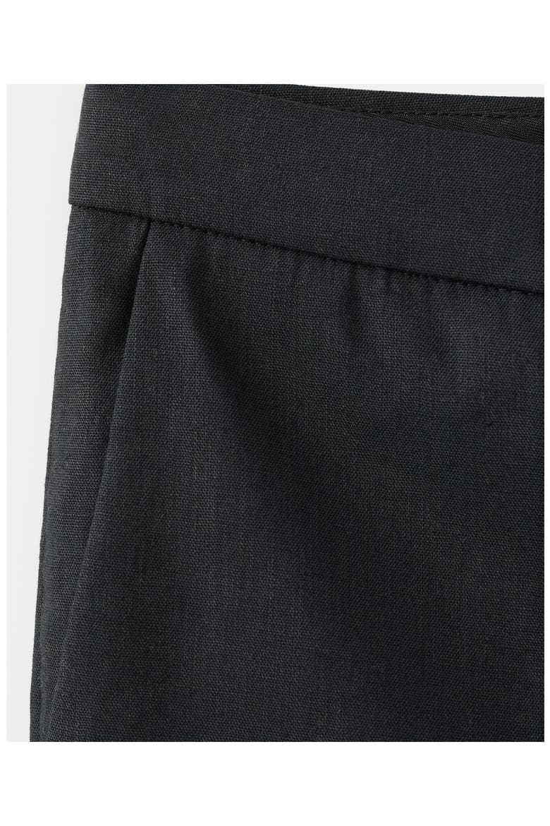 Linen Blend Capri Pants, Alternate, color, BLACK