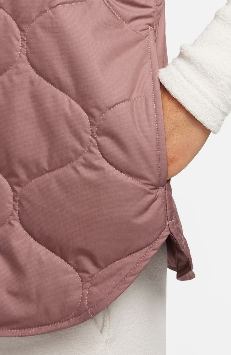 Nike Essential Onion Quilted Vest, Alternate, color, Smokey Mauve/ Black