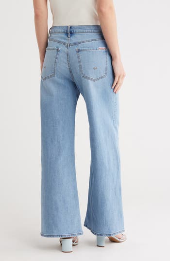 Jolene High Waist Front Slit Wide Leg Jeans