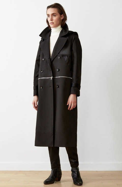 Water-Resistant Convertible Trench Coat