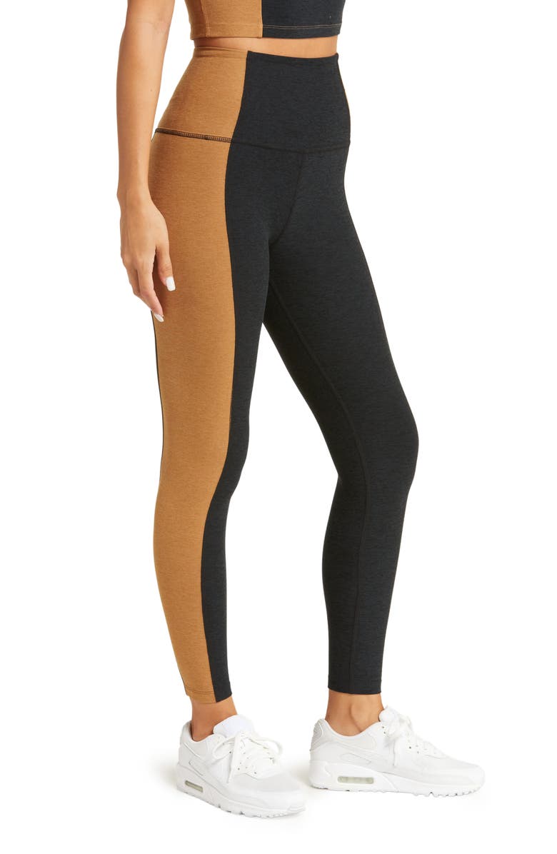 Beyond Yoga Space Dye Colorblock Ankle Leggings, Alternate, color,
