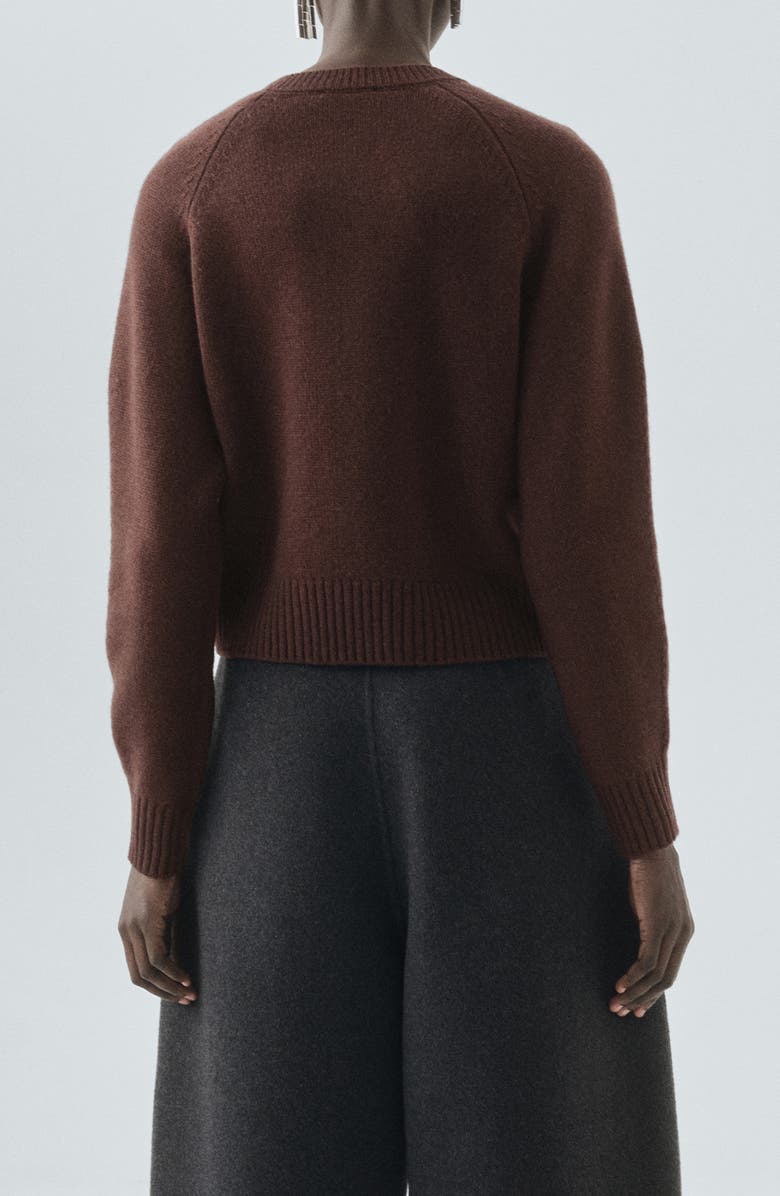 MANGO Selection Wool & Cashmere Cardigan, Alternate, color, Chocolate