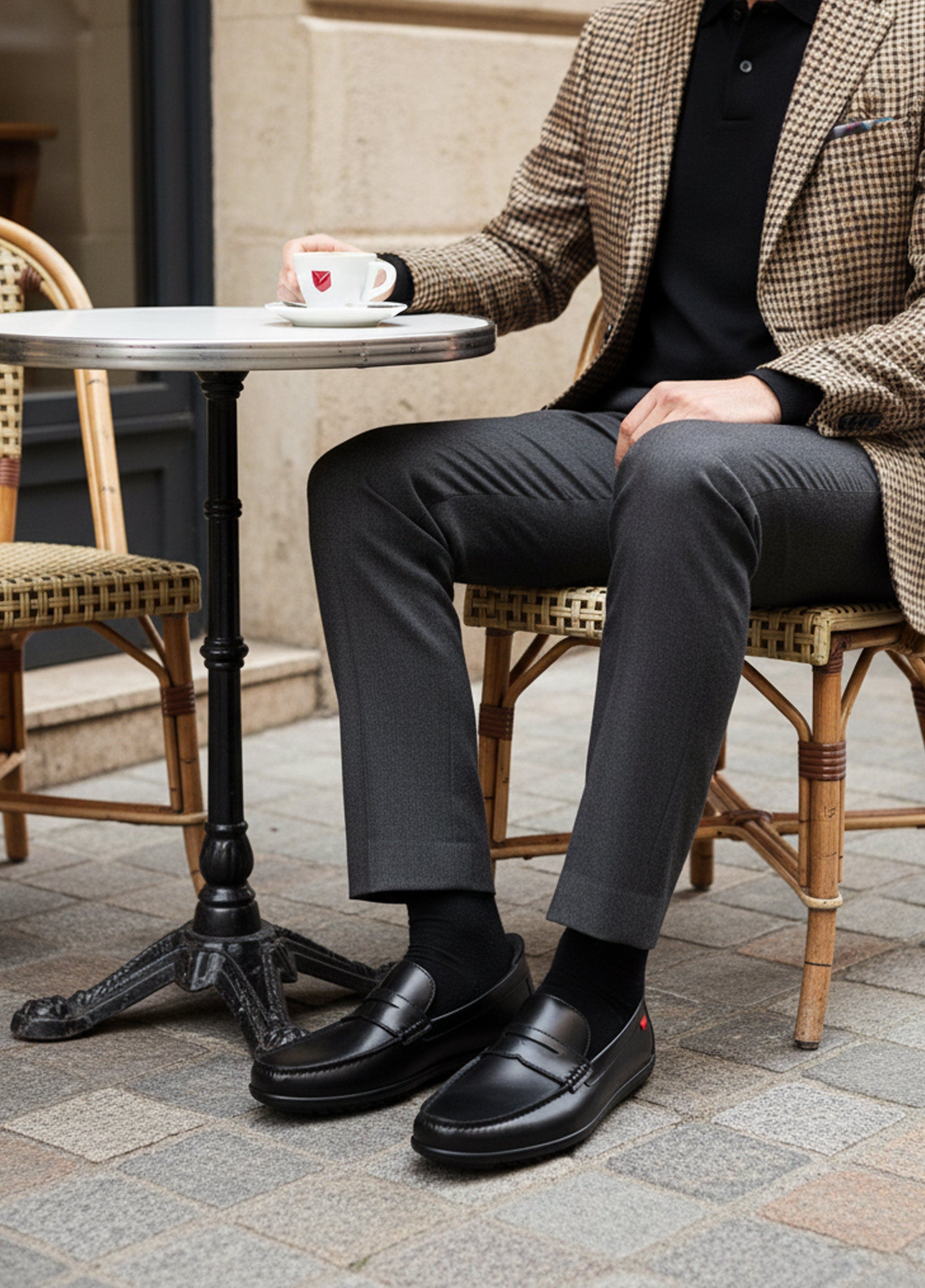 Marc Joseph New York John Street Hands Free Technology Leather Penny Loafer, Alternate, color, Black Napa Leather