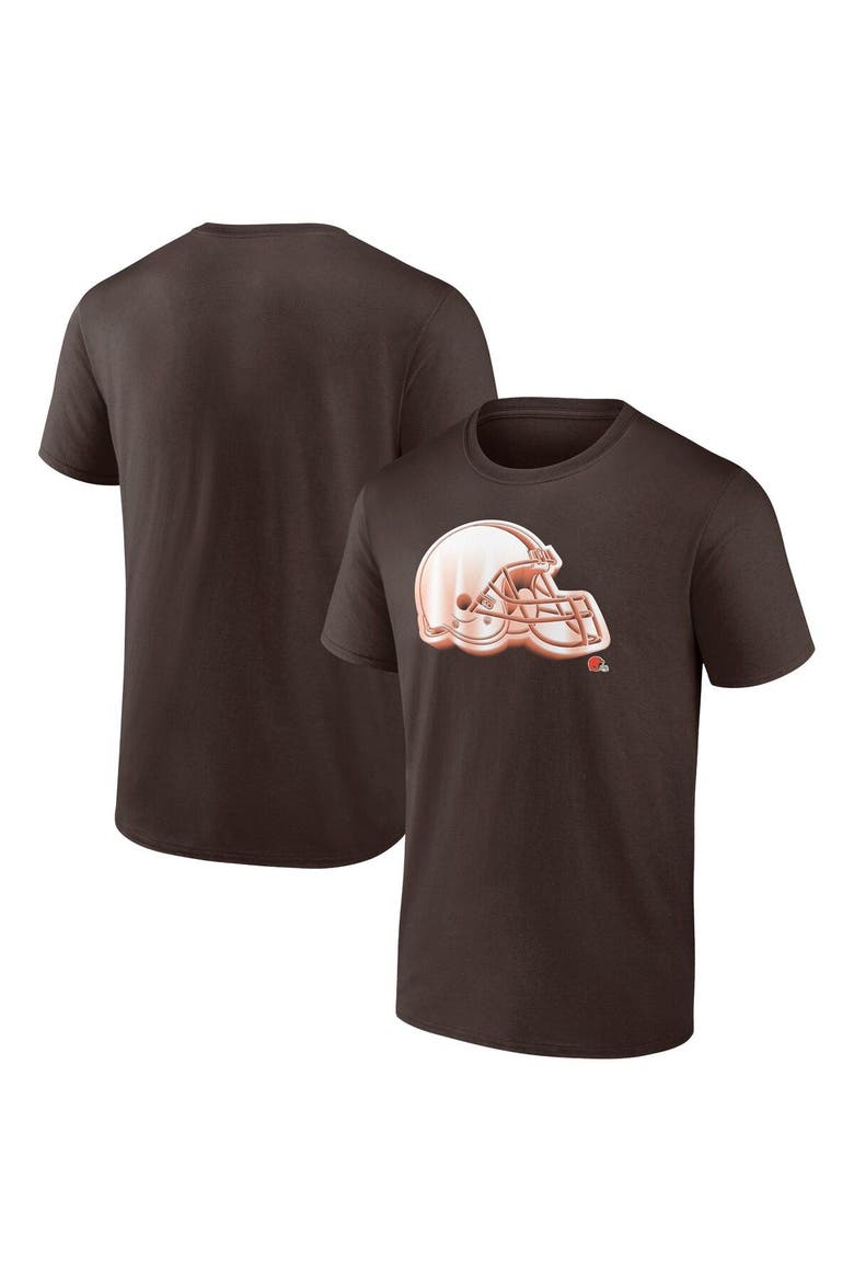 Men's Fanatics Branded Brown Cleveland Browns Chrome Dimension T-Shirt, Main, color, Brown