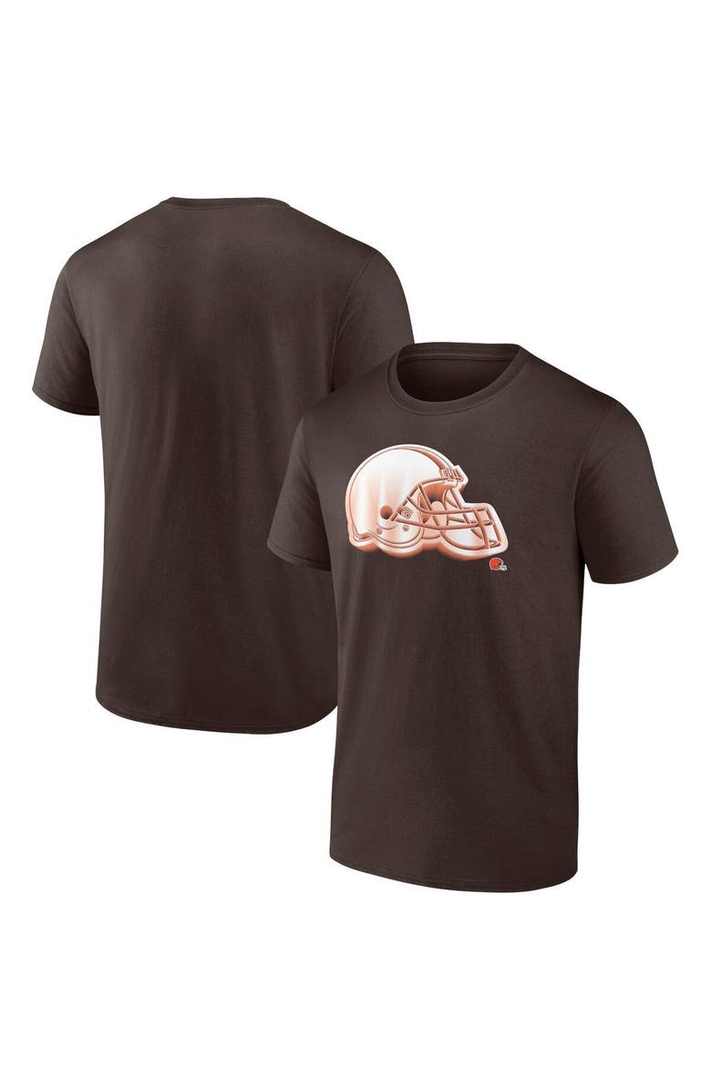 FANATICS Men's Fanatics Branded Brown Cleveland Browns Chrome Dimension T-Shirt, Main, color, Brown