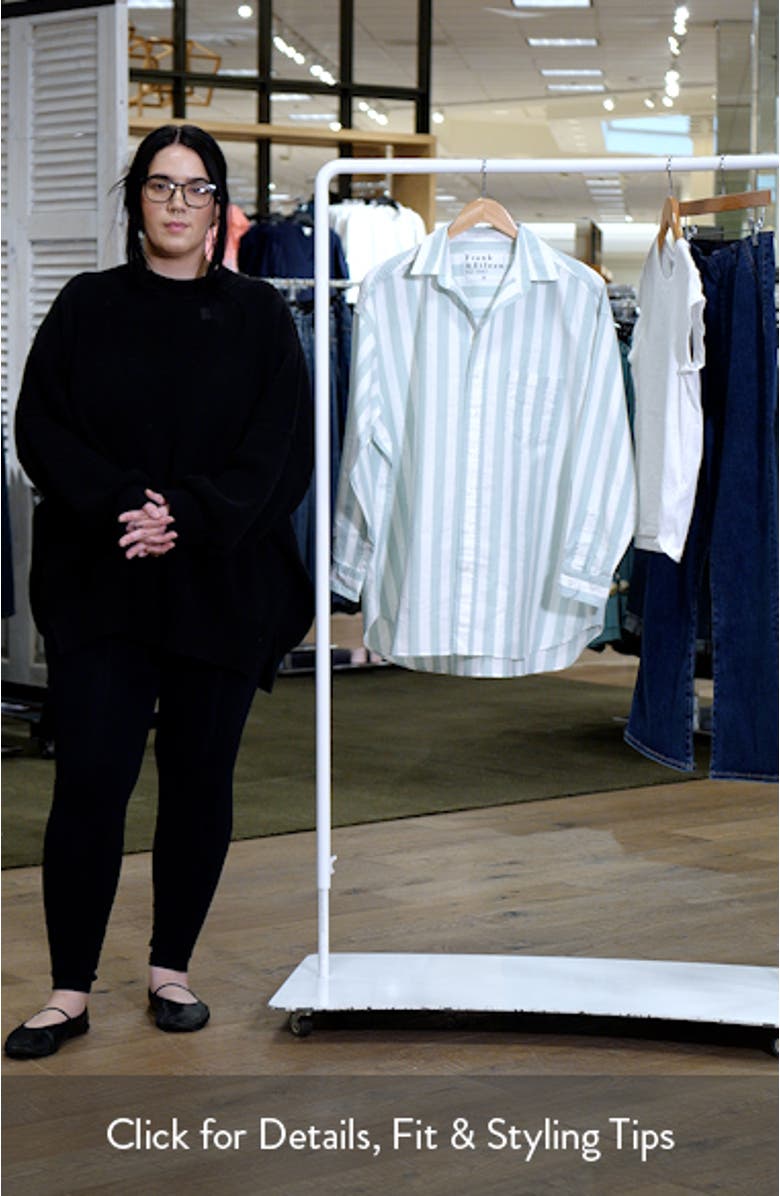 Shirley Stripe Oversize Button-Up Shirt, sales video thumbnail