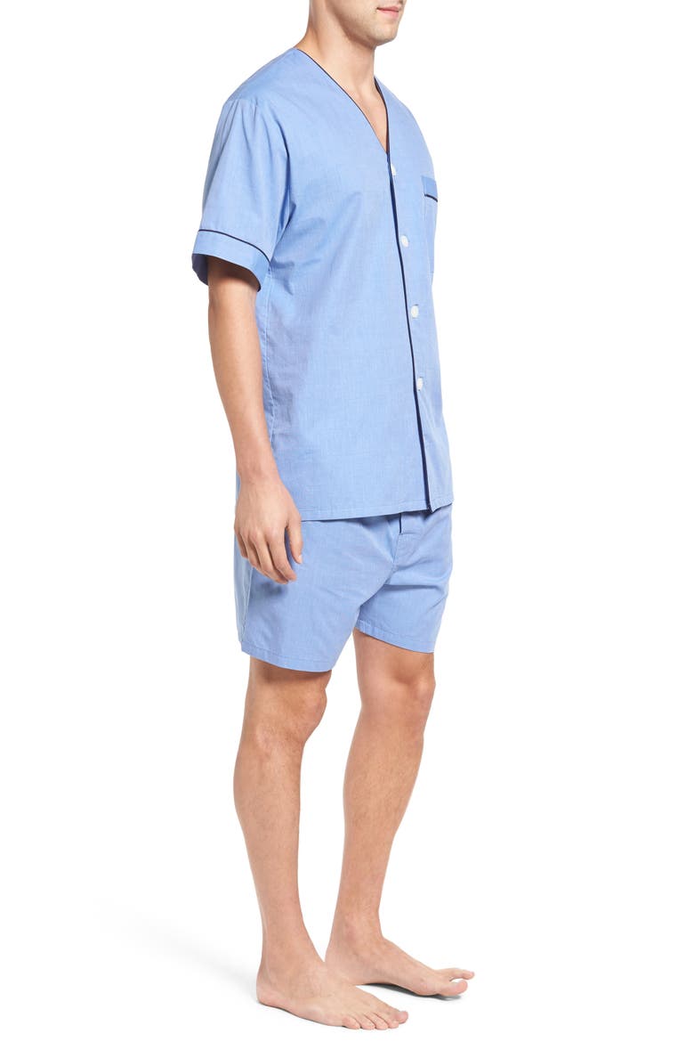 Cotton Short Pajamas, Alternate, color, BLUE
