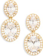 Nadri Halo Cubic Zirconia Drop Earrings