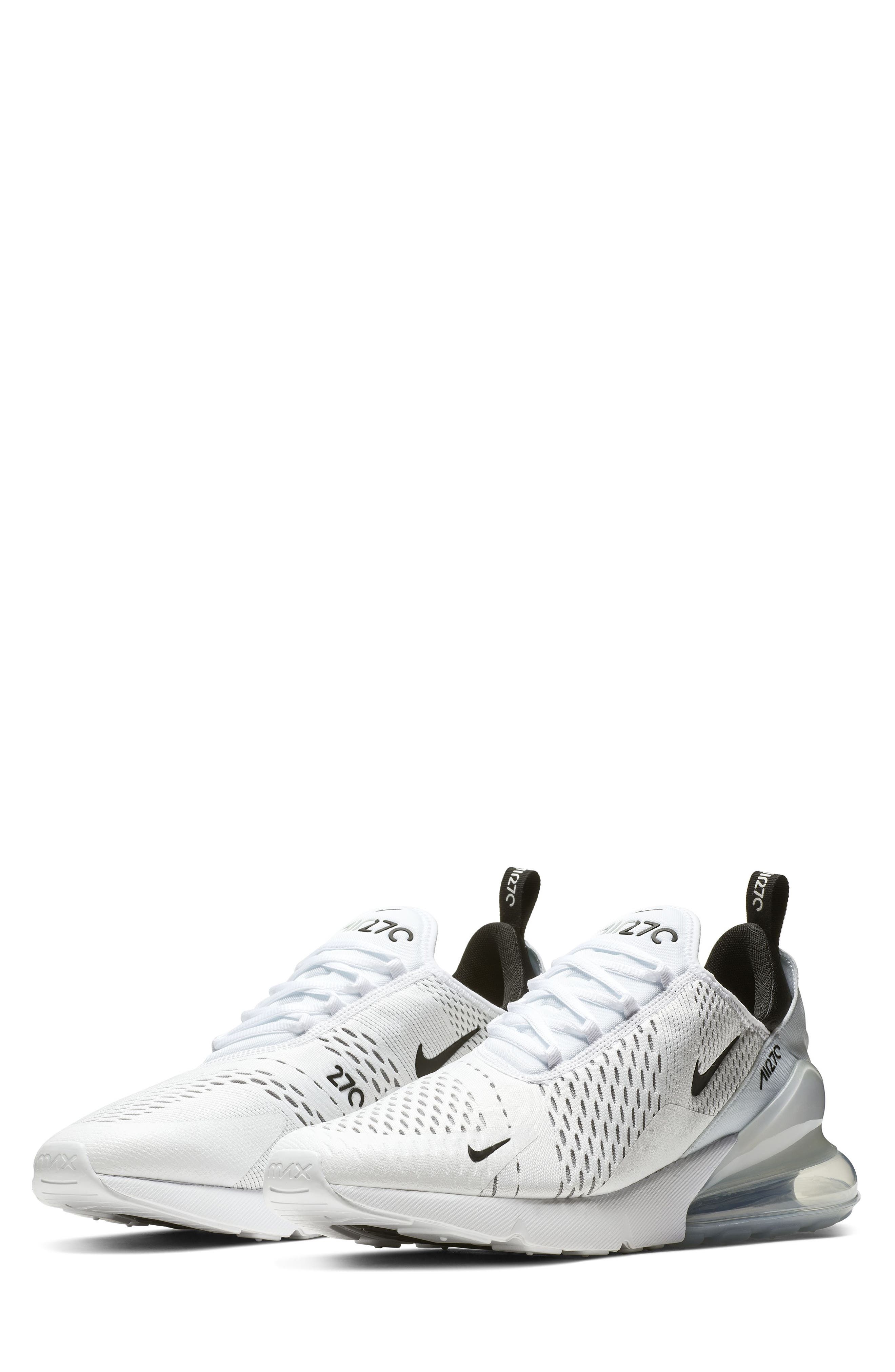 Nike Air Max 270 Sneaker, Main, color, 100 White/Black