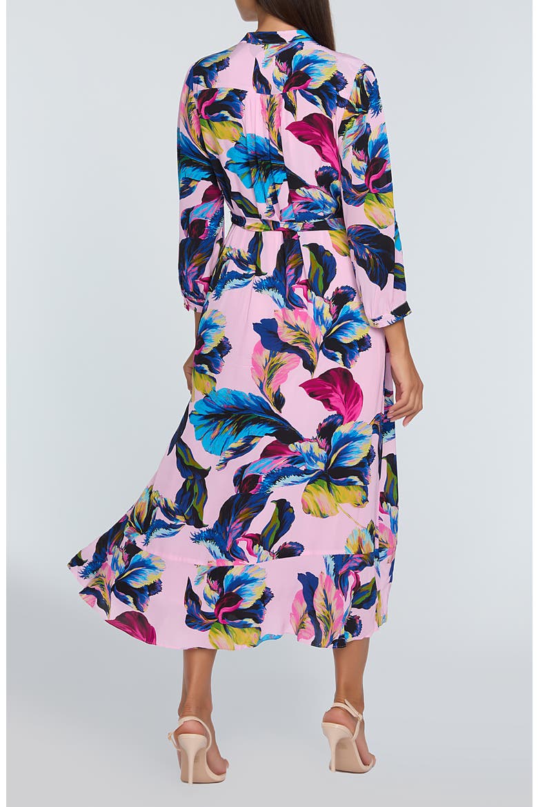 The Mila Floral Midi Dress, Alternate, color, GARDEN PRINT