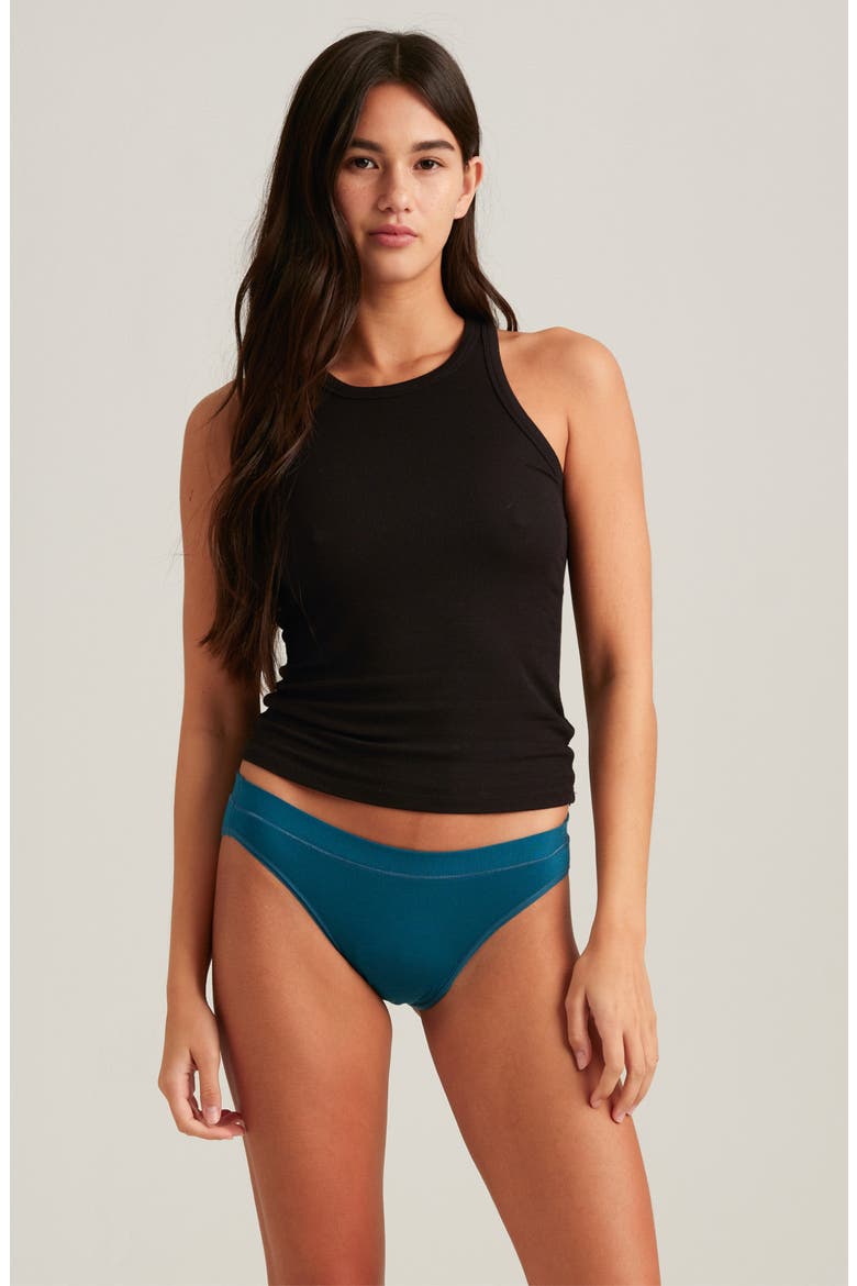 Period & Leakproof Regular Absorbency Comfort Bikini, Alternate, color, BLUE