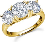 Crislu 3-Stone Cubic Zirconia Ring