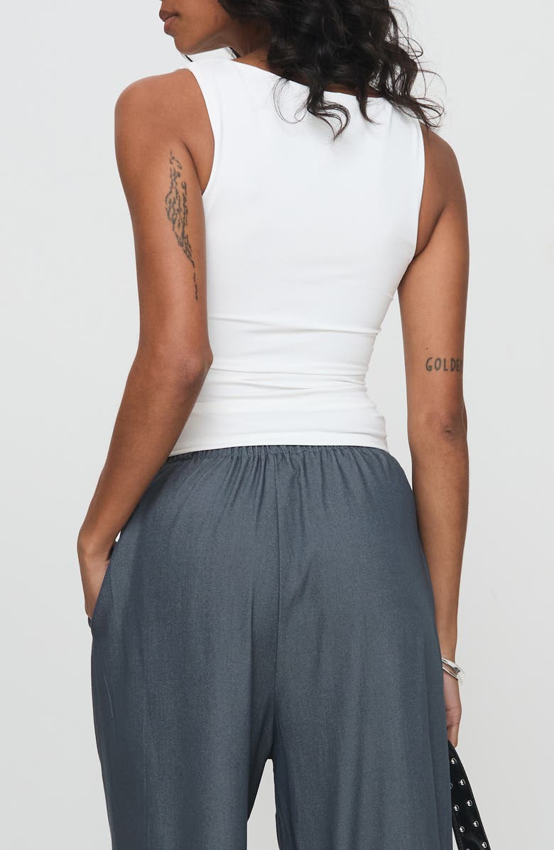 Princess Polly Solani Ruched Knit Top, Alternate, color, White