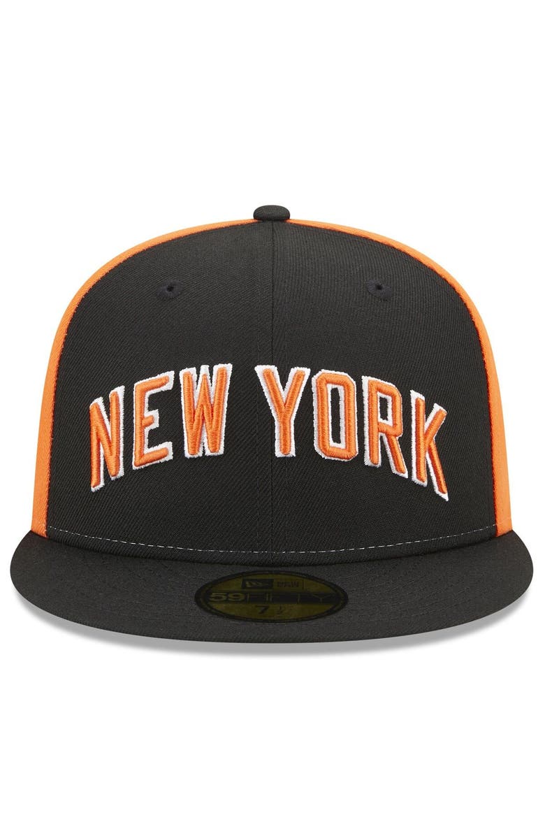 New Era Men's New Era  Black New York Knicks 2022/23 City Edition Official 59FIFTY Fitted Hat, Alternate, color, 