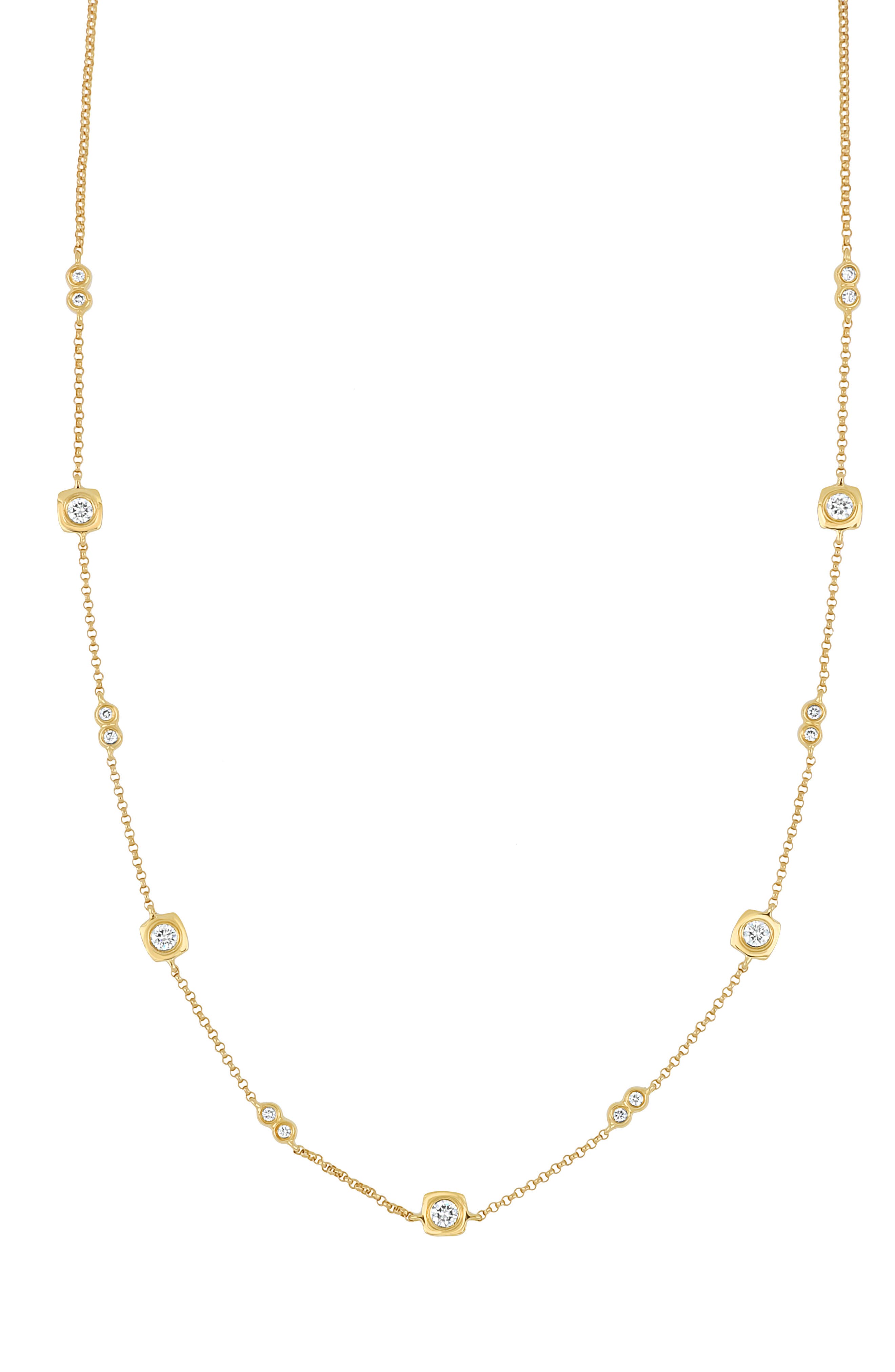 Bony Levy Monaco Diamond Station Necklace