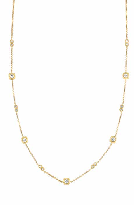 Bony Levy Monaco Diamond Station Necklace
