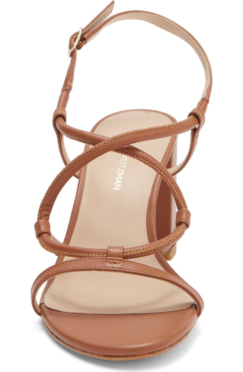 Stuart Weitzman Nilla Block Heel Sandal, Alternate, color, Saddle