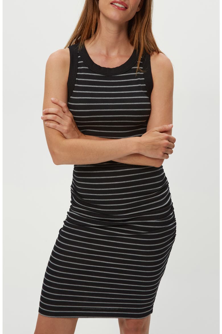 Demi Stripe Sleeveless Dress, Alternate, color, BLACK/ H.GREY