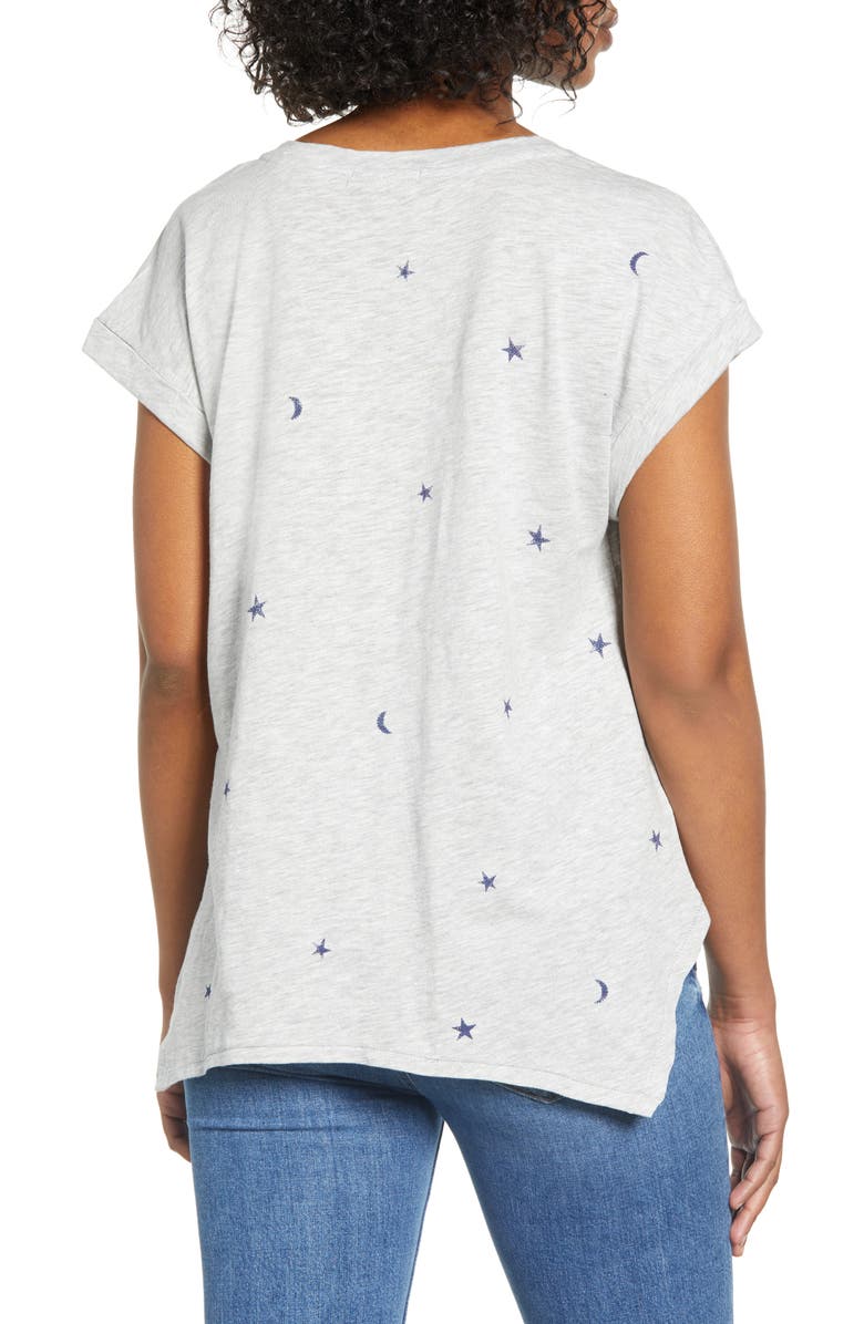 Wit & Wisdom Celestial Screen Print Cotton Blend Tee, Alternate, color, 