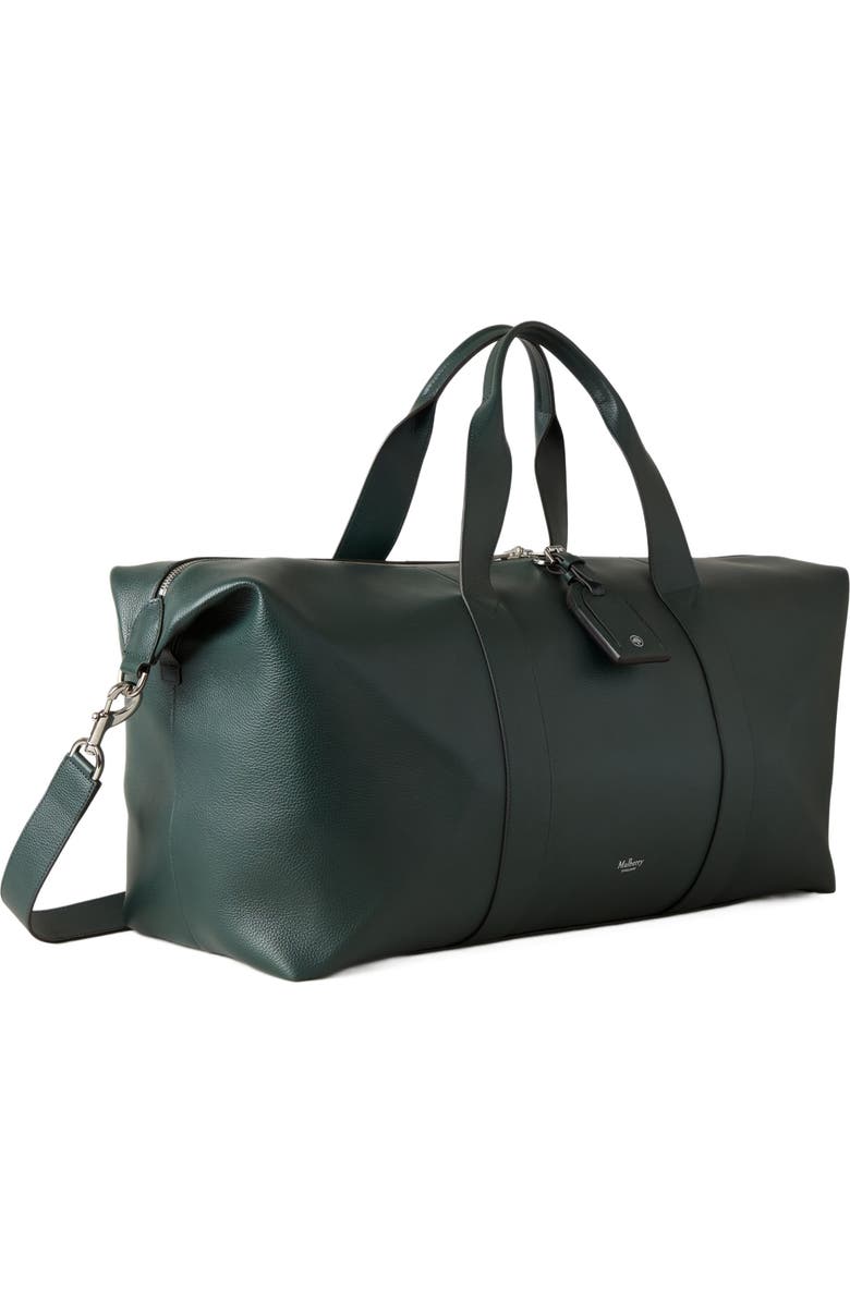 Mulberry Heritage Leather Medium Clipper Duffle, Alternate, color, Mulberry Green