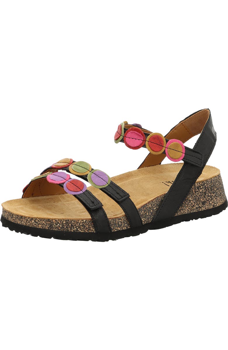 Think! Koak Ankle Strap Sandal, Main, color, Black/Kombi