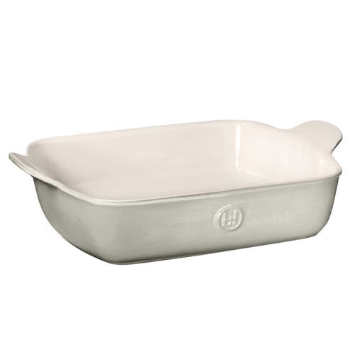 Emile Henry Hr Modern Classics Small Rectangular Baker, 10.25" X 7" In Pearl Gray