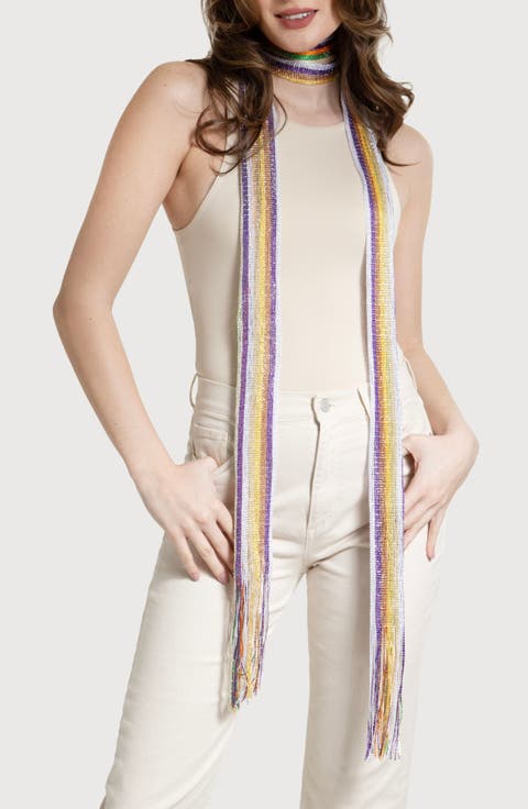 Stripe Shimmer Scarf