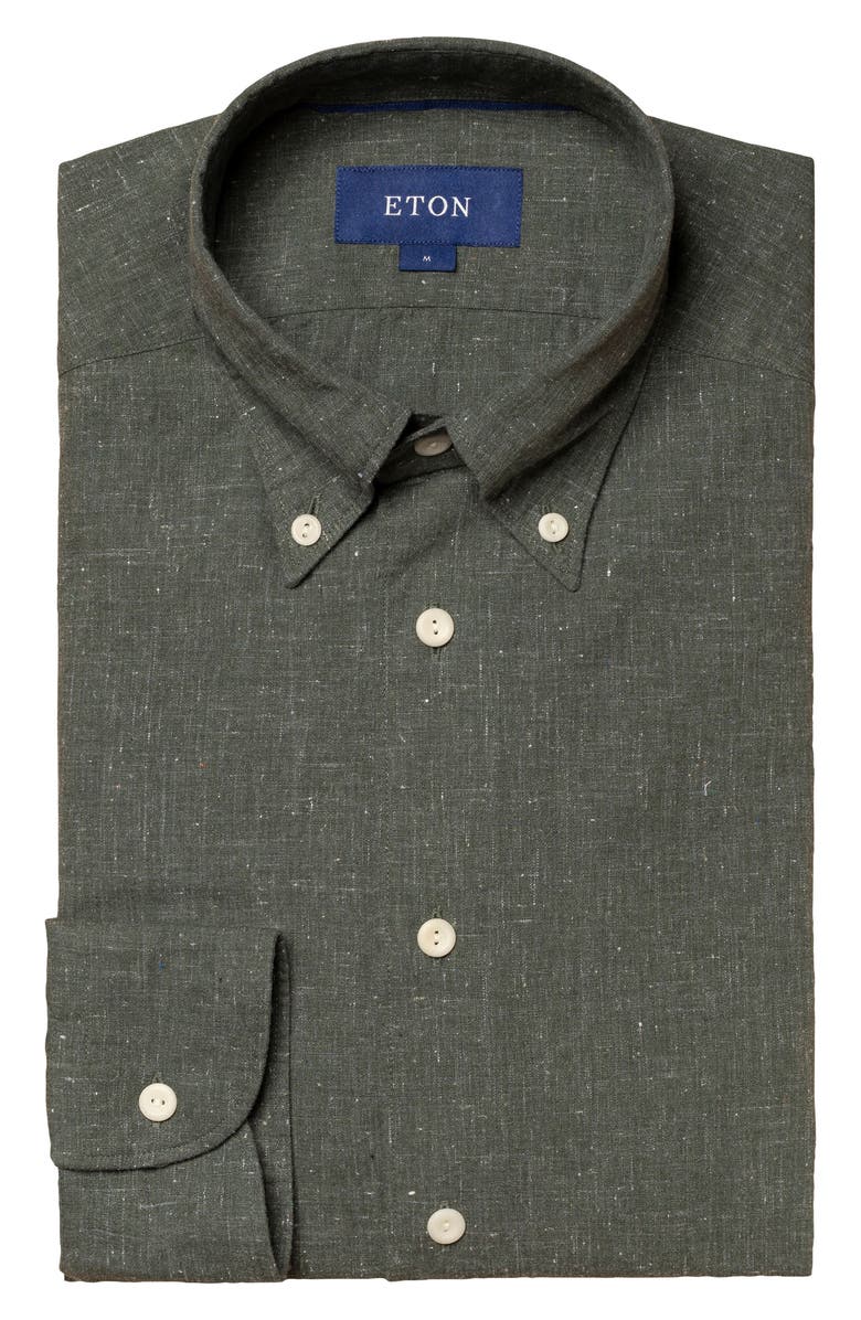 Eton Contemporary Fit Cotton Button Down Dress Shirt, Alternate, color,