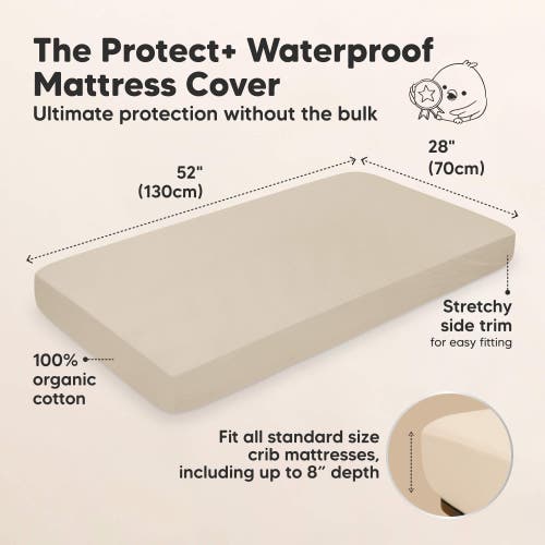 Keababies 2-pack Quin Protect+ Waterproof Crib Mattress Protector In Ecru