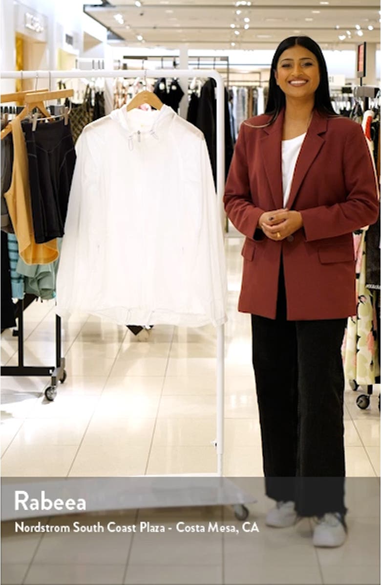 Sheer Water Resistant Packable Zip-Up Hooded Jacket, sales video thumbnail