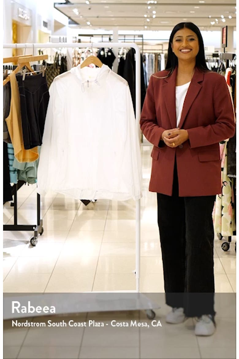 Sheer Water Resistant Packable Zip-Up Hooded Jacket video