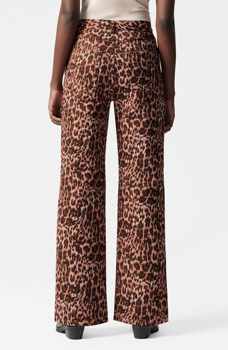 & Other Stories Leopard Print Wide Leg Pants, Alternate, color, Brown