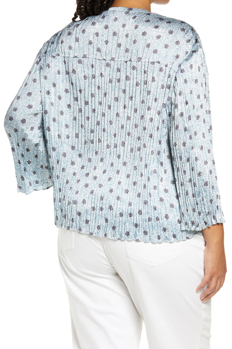 Camellia Pleated Blouse, Alternate, color, PALE BAY
