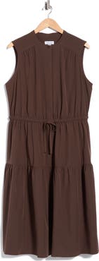 Calvin Klein Drawstring A-Line Midi Dress