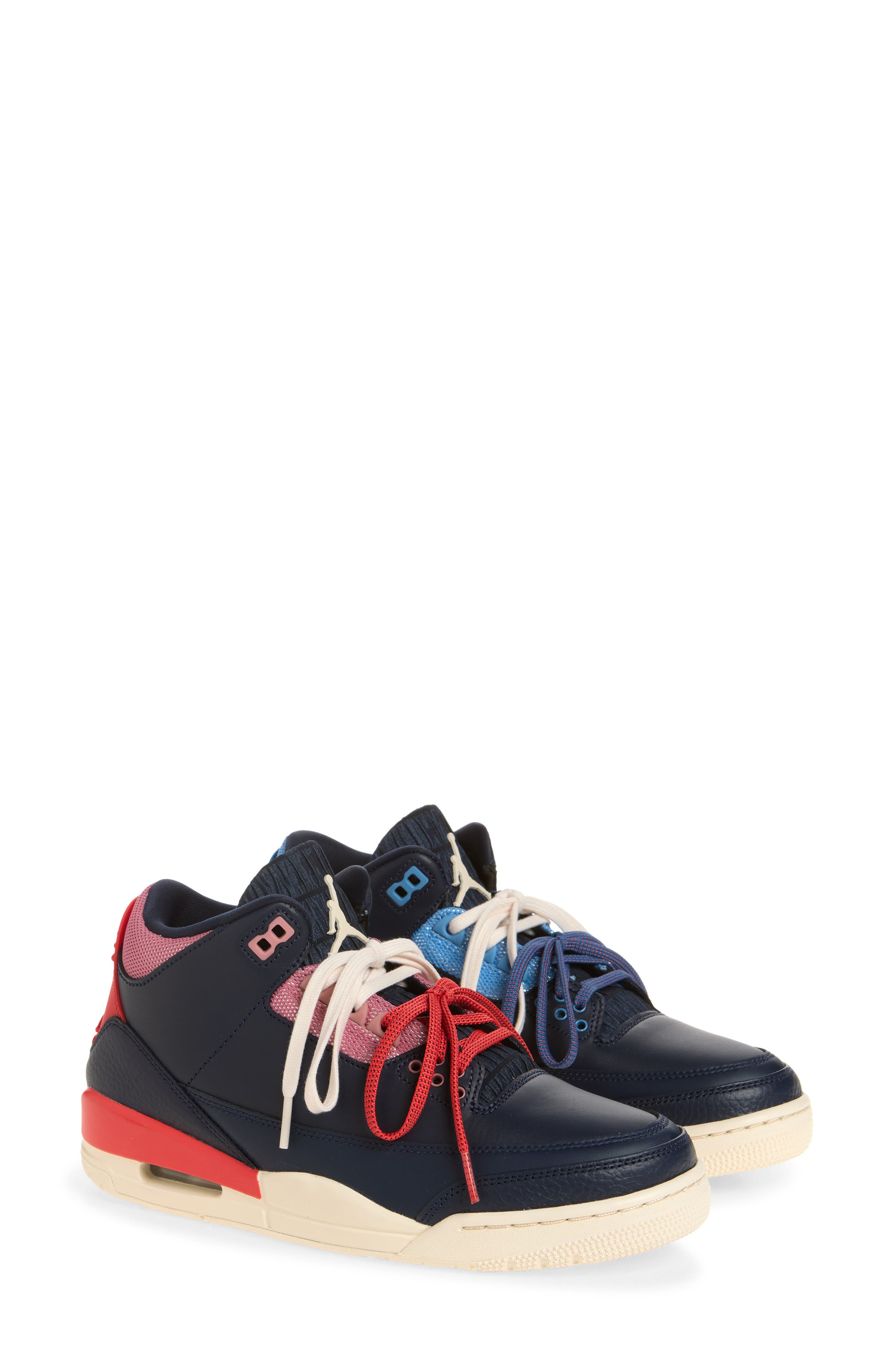 Air Jordan 3 Retro Basketball Sneaker, Main, color, 400 OBSIDN/TRACRE