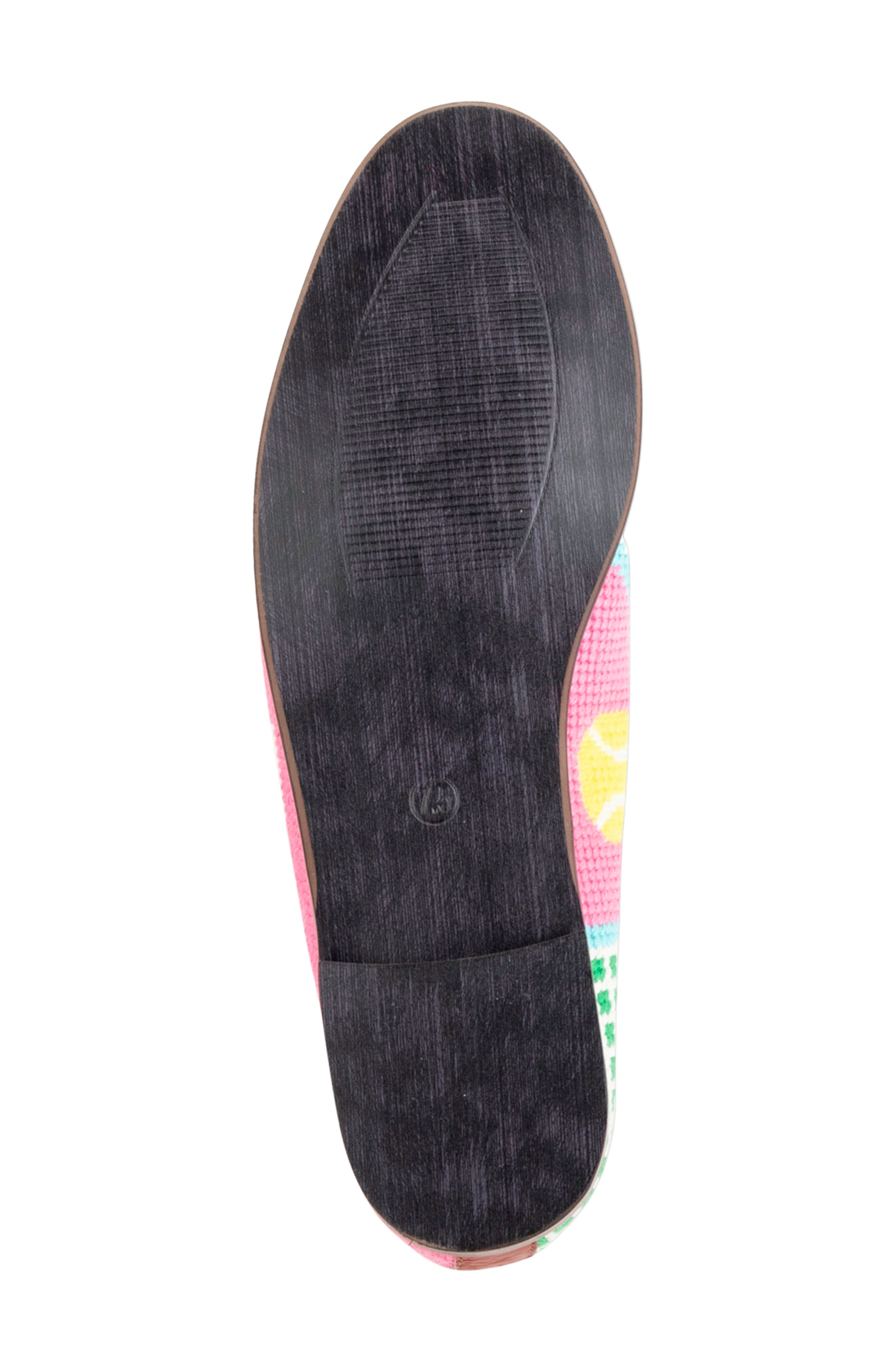 ByPaige Needlepoint Tennis Flat, Alternate, color, Pink Multi