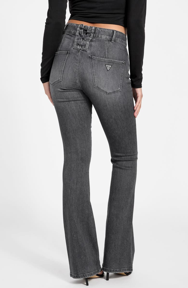 GUESS Sexy Corset Flare Jeans, Alternate, color, Dark Grey