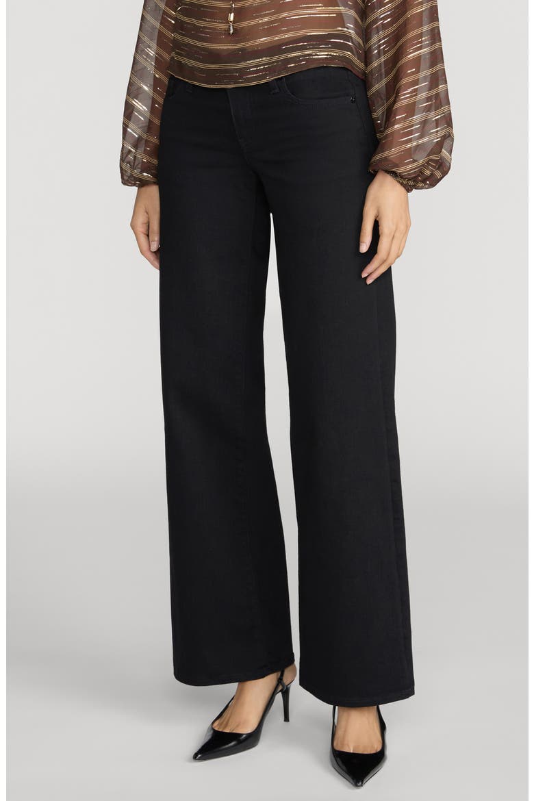 Le Slim Palazzo Jeans, Alternate, color, BLACK