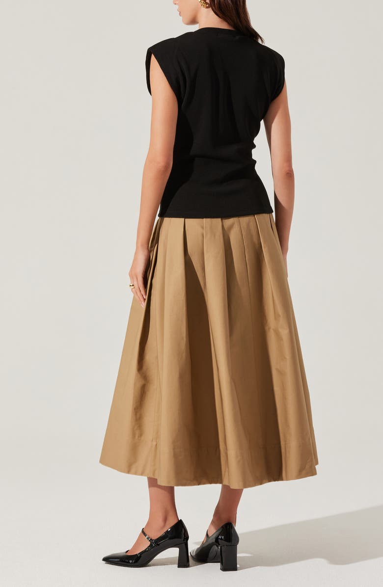 ASTR the Label Pinched Fabric Top, Alternate, color, Black