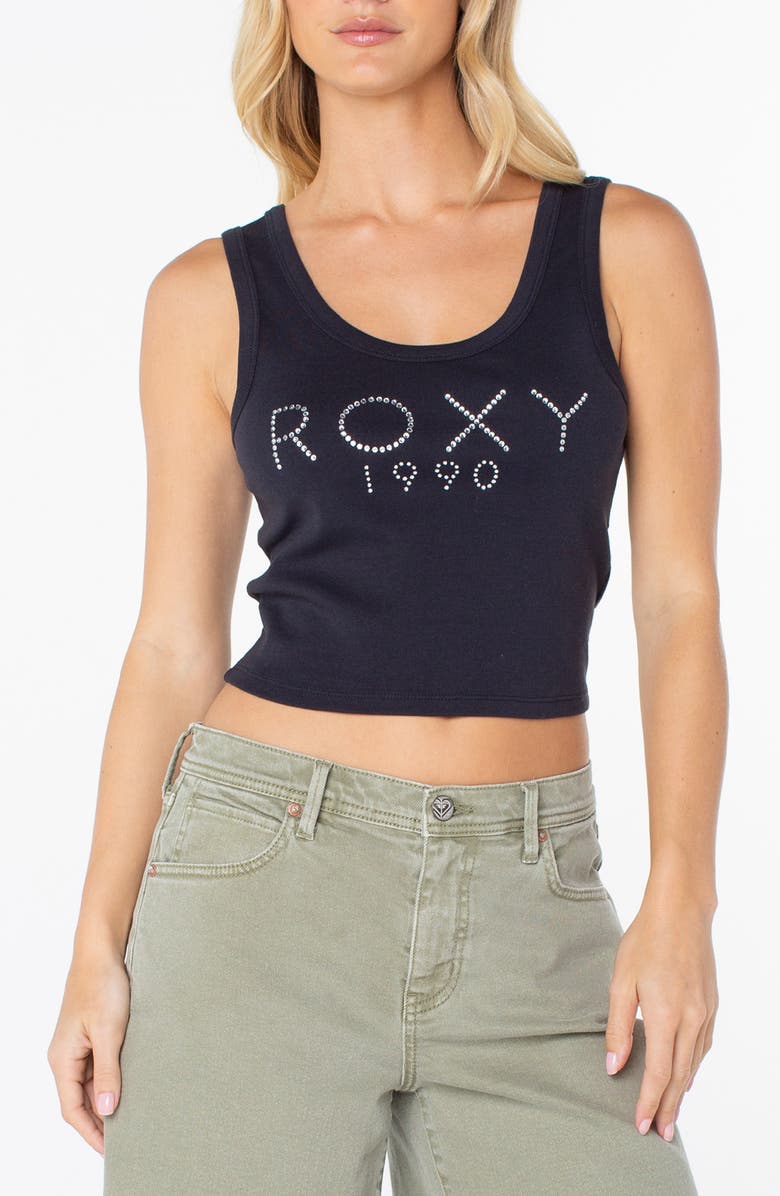 Roxy Shine Bright Rib Tank, Main, color, Phantom