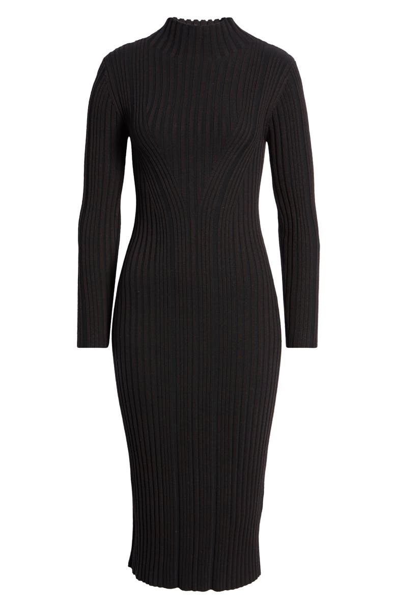 French Connection Jolie Rib Long Sleeve Knit Midi Dress, Alternate, color, 