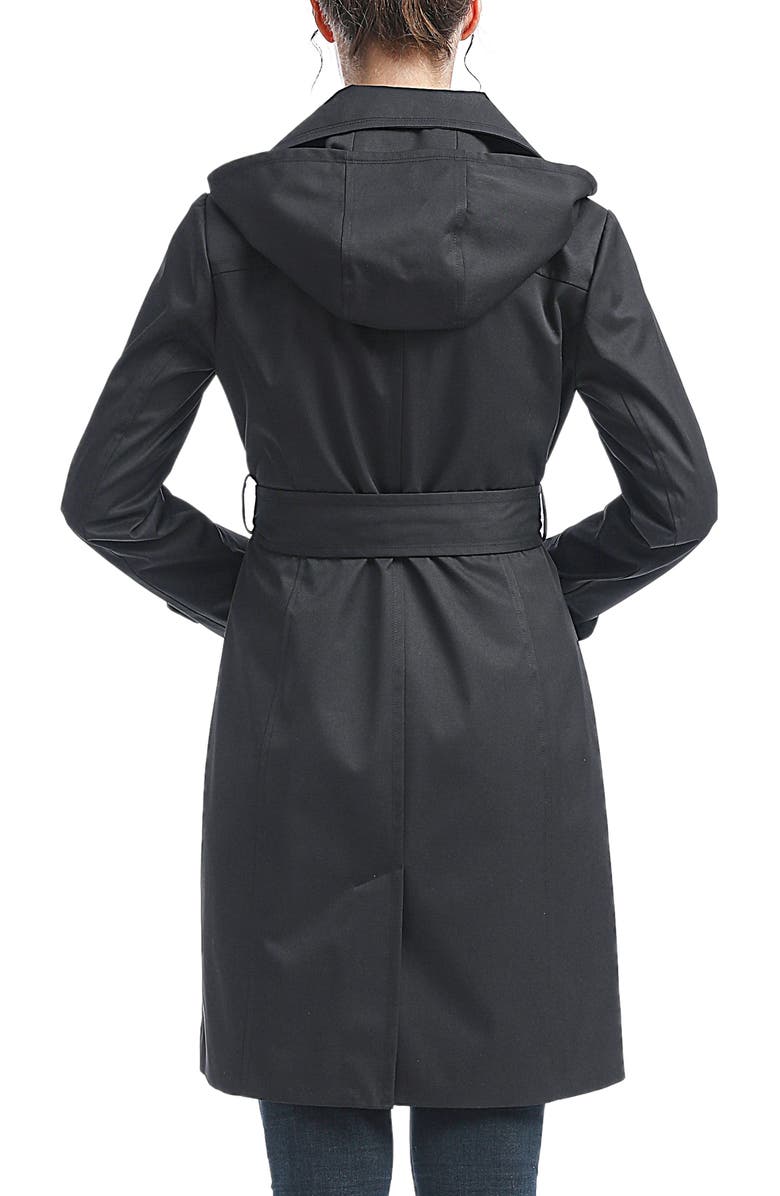 Kimi & Kai Adel Hooded Trench Coat, Alternate, color, Black