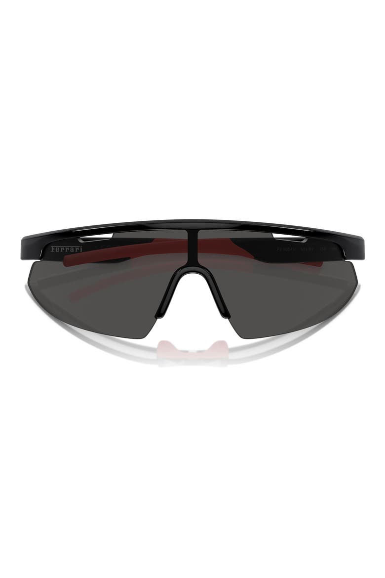 141mm Irregular Shield Sunglasses, Alternate, color, BLACK