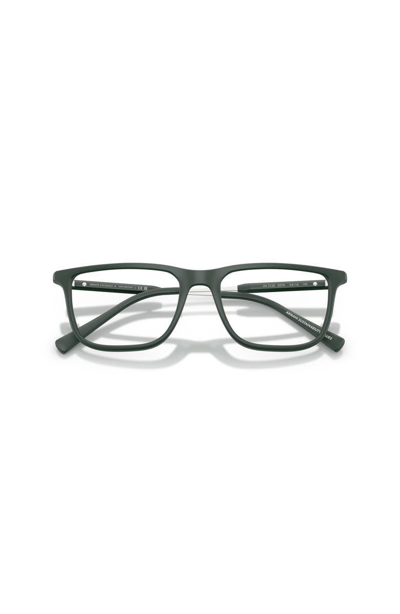Armani Exchange 54mm Rectangle optical glasses, Alternate, color, Green