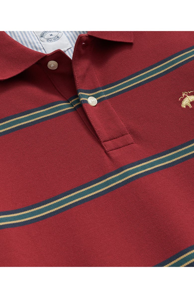 Brooks Brothers Stretch Cotton Piqué Knit Long Sleeve Polo, Alternate, color,